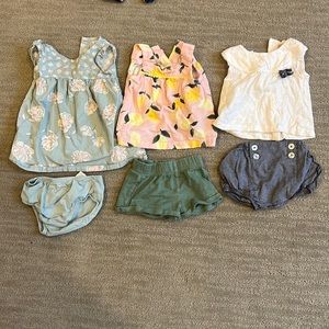 Baby Girls - Boboli & Carter’s 9M Outfits Bundle